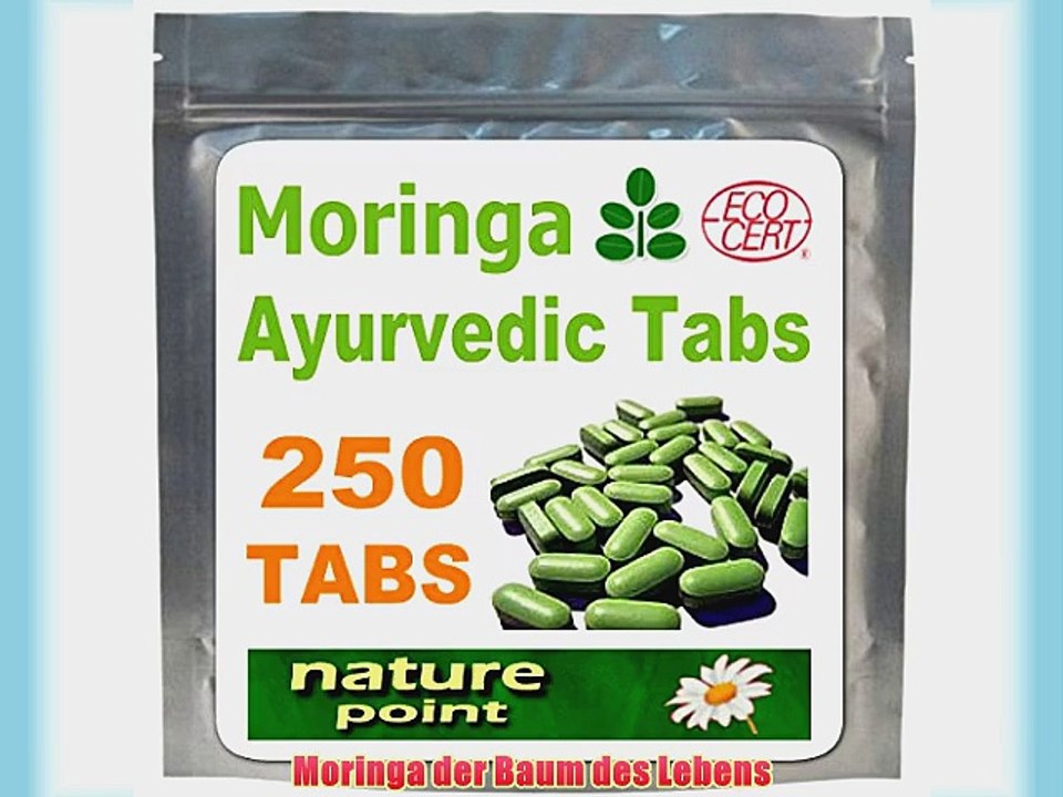 250 Moringa Oleifera Energy Tabs ? 770mg 100% Vegan keine Kapseln (1x250 Tabs)