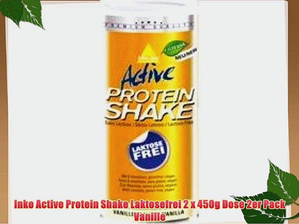 Inko Active Protein Shake Laktosefrei 2 x 450g Dose?2er Pack Vanille