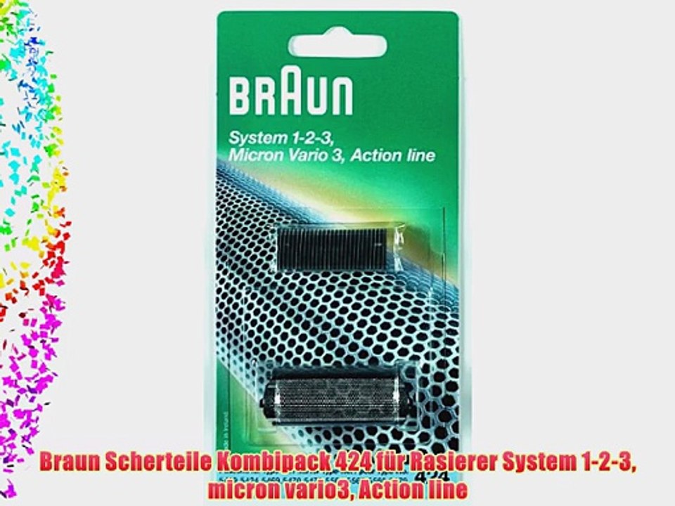 Braun Scherteile Kombipack 424 f?r Rasierer System 1-2-3 micron vario3 Action line