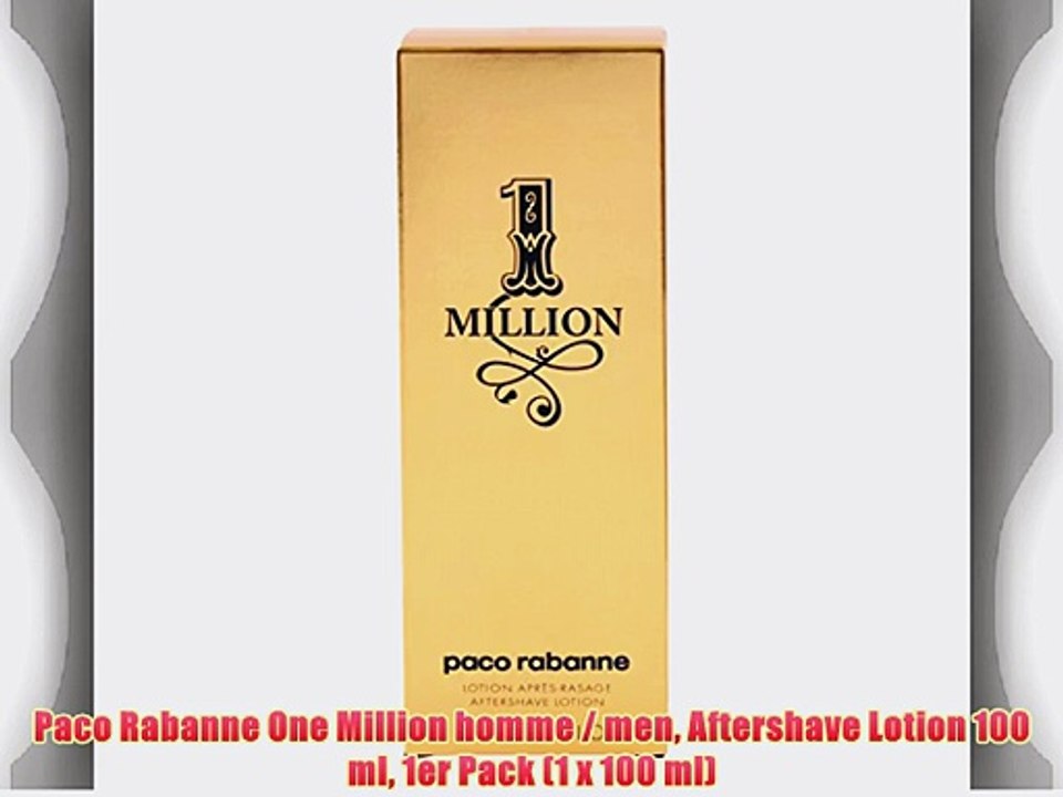 Paco Rabanne One Million homme / men Aftershave Lotion 100 ml 1er Pack (1 x 100 ml)