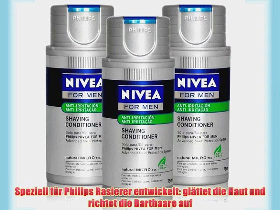 3x Philips HS 800/04 Rasier-Emulsion NIVEA for Men