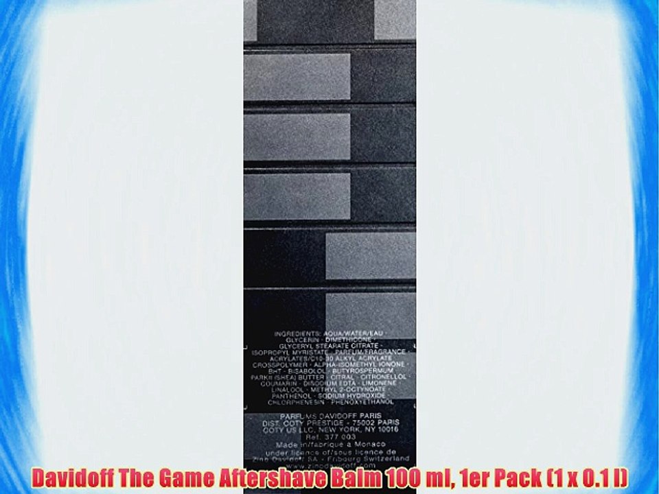 Davidoff The Game Aftershave Balm 100 ml 1er Pack (1 x 0.1 l)