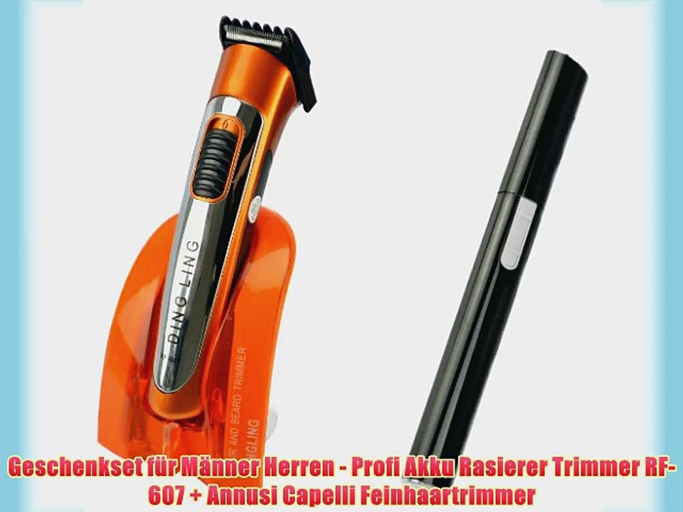 Geschenkset f?r M?nner Herren - Profi Akku Rasierer Trimmer RF-607   Annusi Capelli Feinhaartrimmer