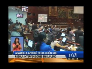 Resolución regula intervenciones y actuaciones de asambleístas en debates del pleno