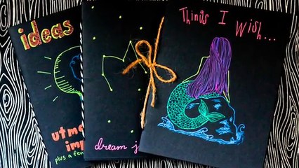 How to Make and Decorate a Black Paper Notebook