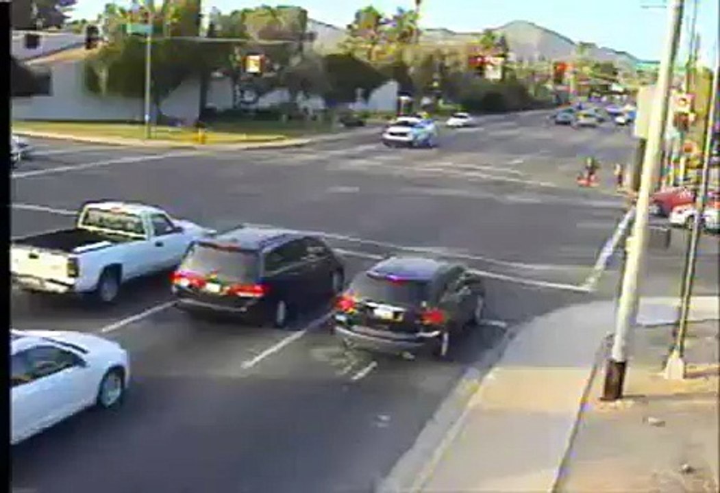 Spectacular Truck Crash At Intersection