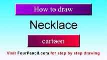 2421 how to draw cartoon necklace drawing step by step for kids