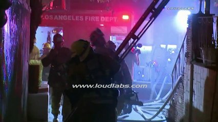 Injury Fire, Dog Dies ***if you like dogs PLEASE don't watch*** / Hancock Park   RAW FOOTAGE