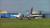 ✈ Air Via - Airbus A320-232 - LZ-MDB - Sunset Landing at Hannover Airport [HD]