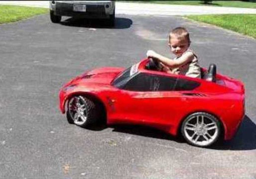 Toddler Does Donuts in His Custom Corvette