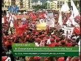 Hugo Chávez,  Candidato de la Patria es acompañado por el pueblo en su recorrido hasta el CNE