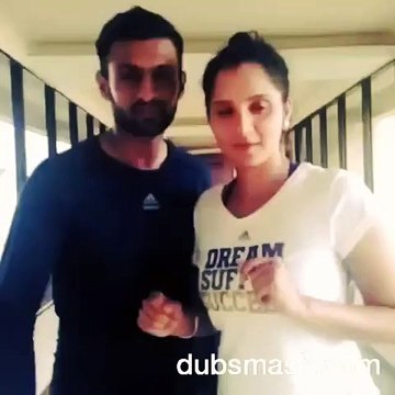 Shoaib Malik and Sania Mirza Dubmash - Abhi to Party Shuru hui Ha