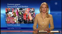 Blockupy Frankfurt: TV-Bericht in der ARD Tagesschau, 19. Mai 2012