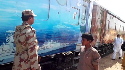 Pakistan azadi train in Dera Murad Jamali