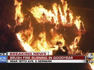 Brush fire burning in Goodyear, AZ