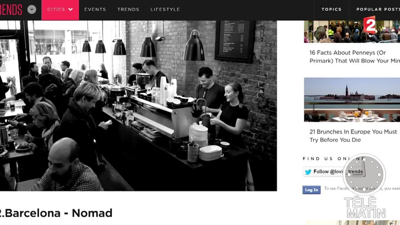 Classement des meilleurs endroits pour boire le meilleur café dans toute l'Europe...- 2015/07/24