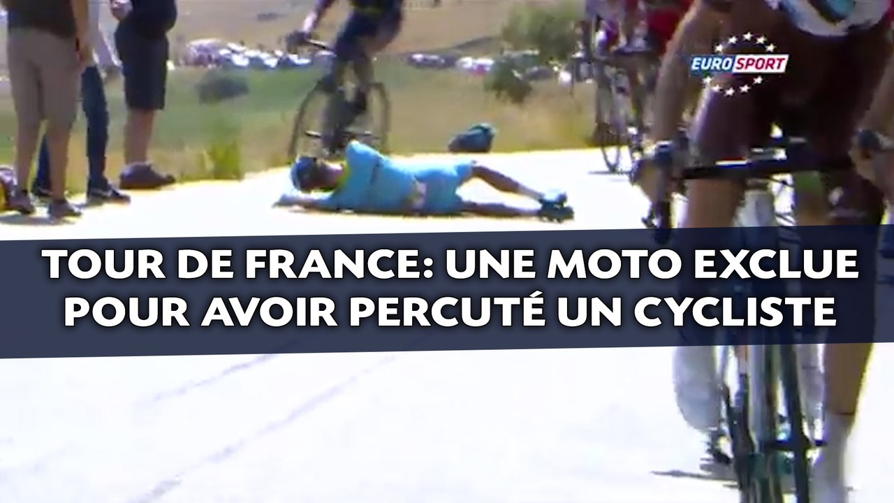 Tour de France: Une moto exclue pour avoir percuté un cycliste