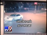 Caught on CCTV : Two youths riding on two-wheeler hit by speeding car, Ahmedabad - Tv9 Gujarati