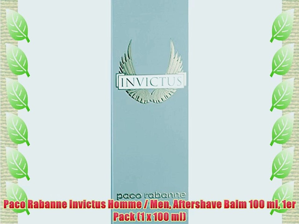 Paco Rabanne Invictus Homme / Men Aftershave Balm 100 ml 1er Pack (1 x 100 ml)