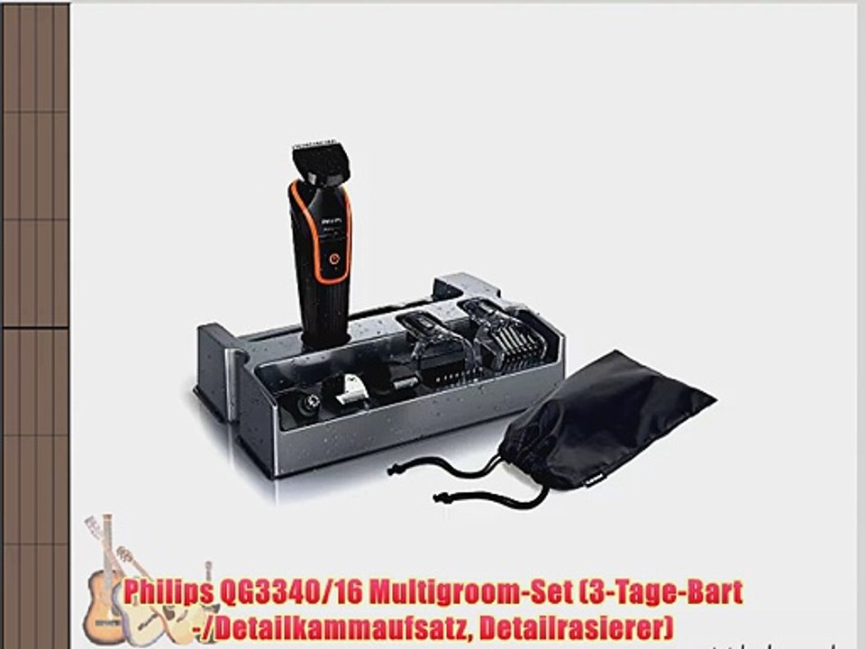Philips QG3340/16 Multigroom-Set (3-Tage-Bart-/Detailkammaufsatz Detailrasierer)