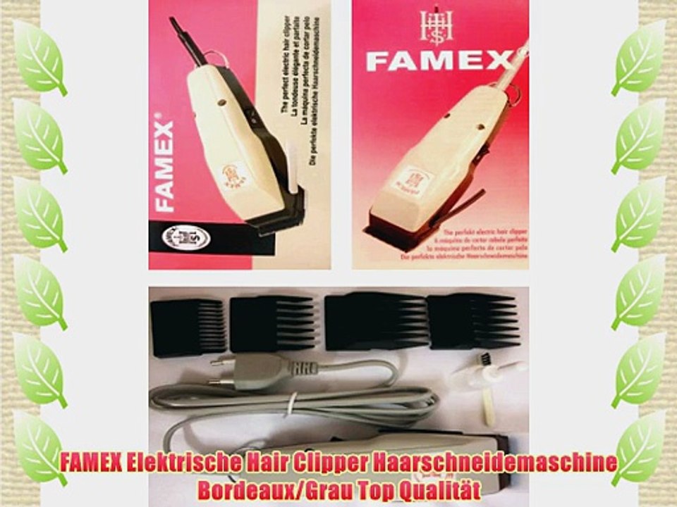 FAMEX Elektrische Hair Clipper Haarschneidemaschine Bordeaux/Grau Top Qualit?t