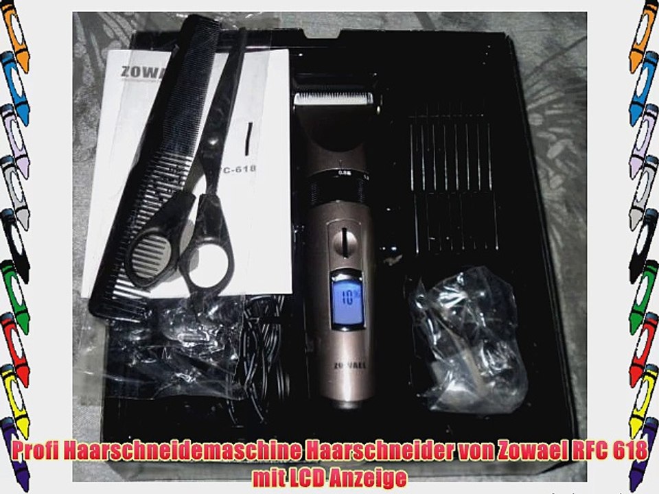Profi Haarschneidemaschine Haarschneider von Zowael RFC 618 mit LCD Anzeige