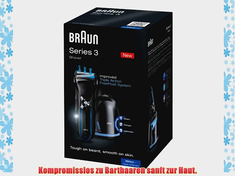 Braun Series 3 350cc Rasierer (mit  2 gratis Reinigungskartuschen)