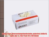 Quicky Latex-Untersuchungshandschuhe puderfrei Gr??e M wei? AQL 1.5 10er Pack (10 x 100 St?ck)