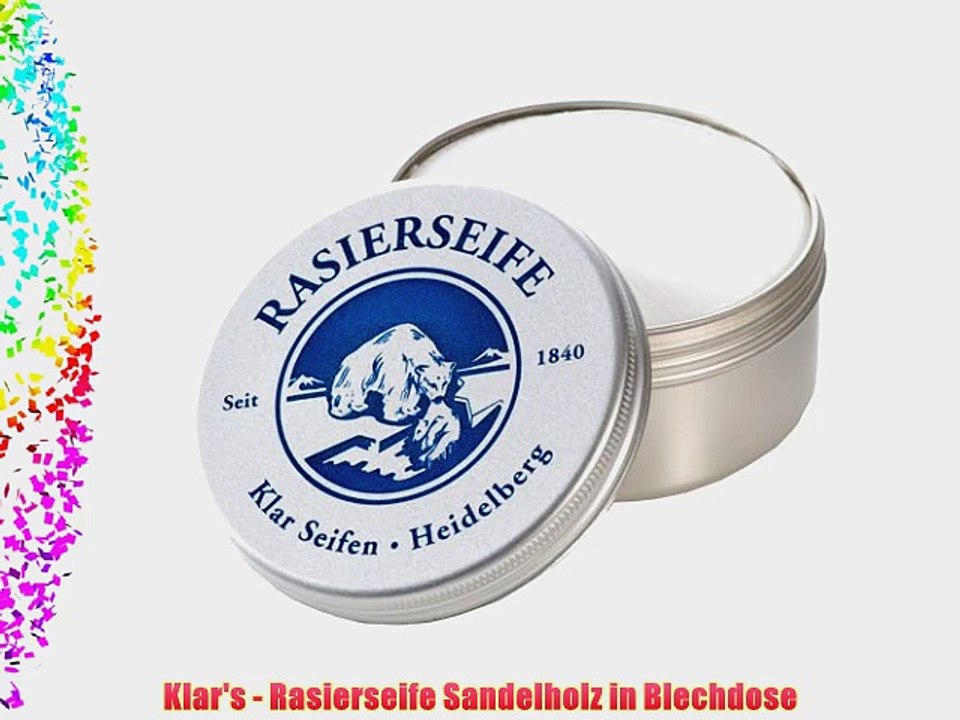 Klar's - Rasierseife Sandelholz in Blechdose