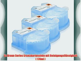 3x Braun Series Ersatzkartuschen mit Reinigungsfl?ssigkeit ( 170ml )