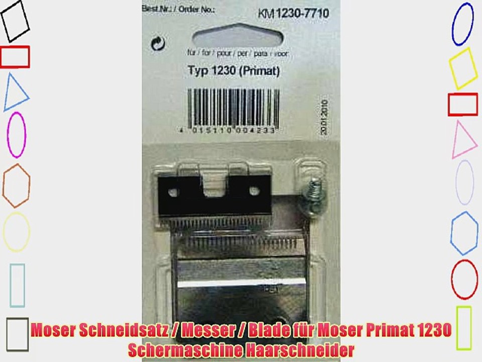 Moser Schneidsatz / Messer / Blade f?r Moser Primat 1230 Schermaschine Haarschneider