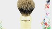 Edwin Jagger Large Handmade Imitation-Ivory Super-Badger-Hair Shaving Brush with Drip Stand