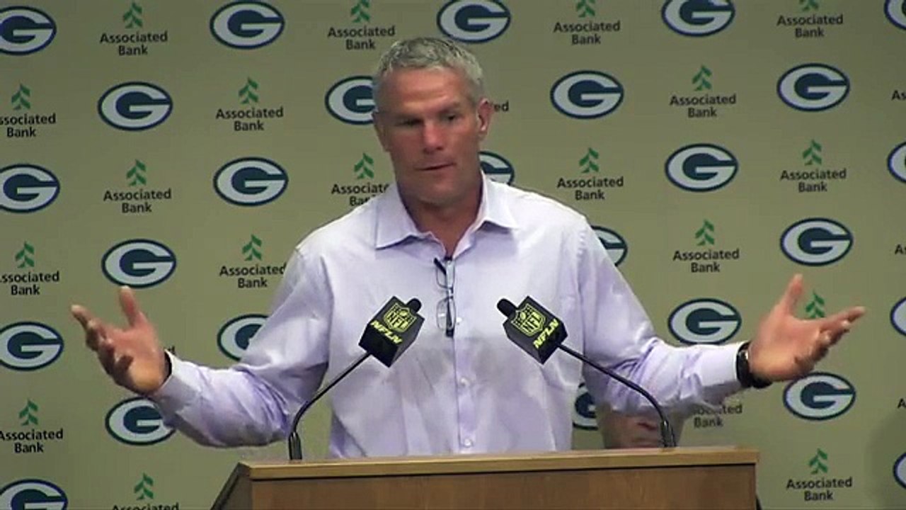 Brett Favre news conference at Lambeau Field