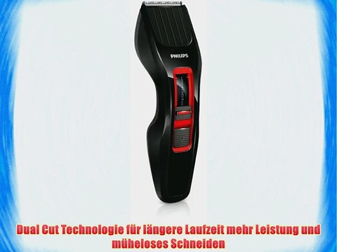 Philips HC3420/15 Haarschneider (Dual Cut Technologie) Akku/Netz schwarz-rot