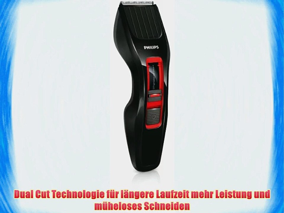 Philips HC3420/15 Haarschneider (Dual Cut Technologie) Akku/Netz schwarz-rot