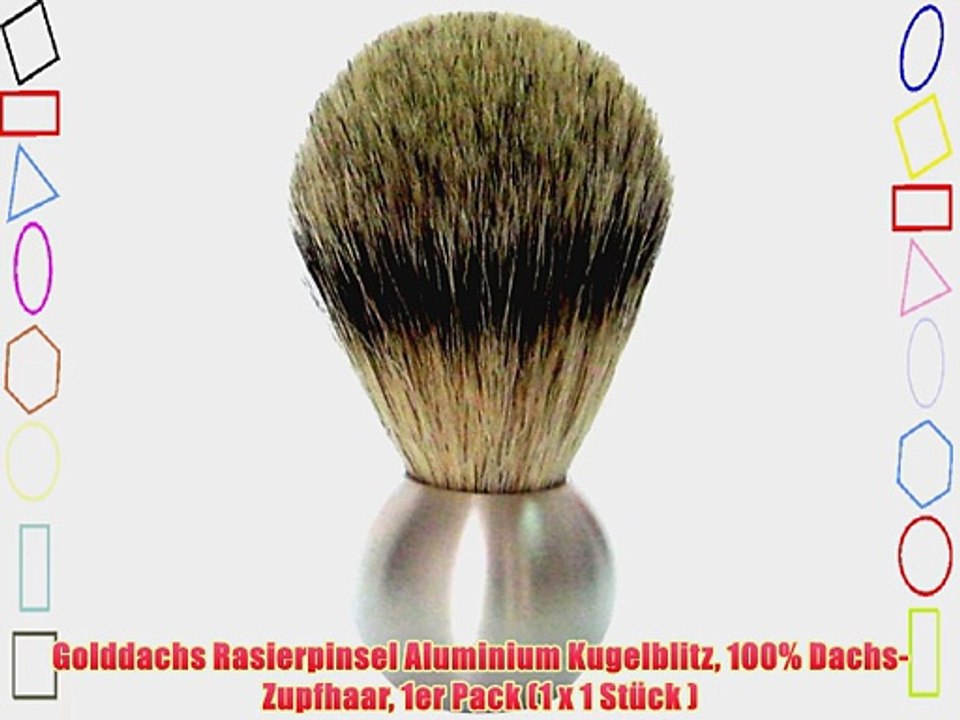Golddachs Rasierpinsel Aluminium Kugelblitz 100% Dachs-Zupfhaar 1er Pack (1 x 1 St?ck )