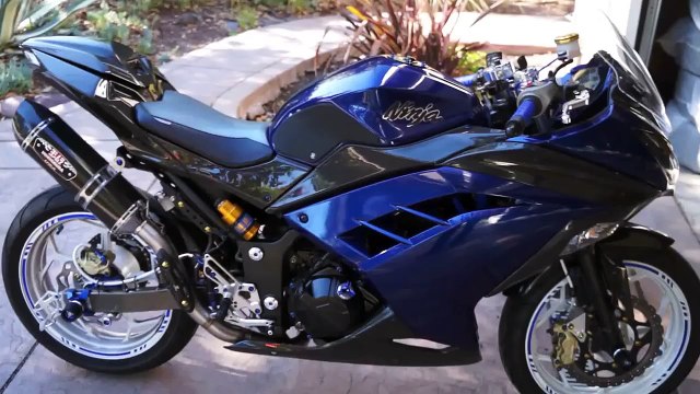 Custom Kawasaki Ninja 300 walk around with Area P Ultra High pipes and Yoshimura Muffler
