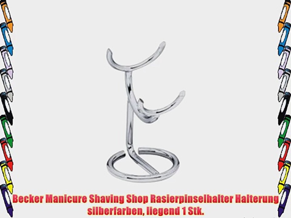 Becker Manicure Shaving Shop Rasierpinselhalter Halterung silberfarben liegend 1 Stk.