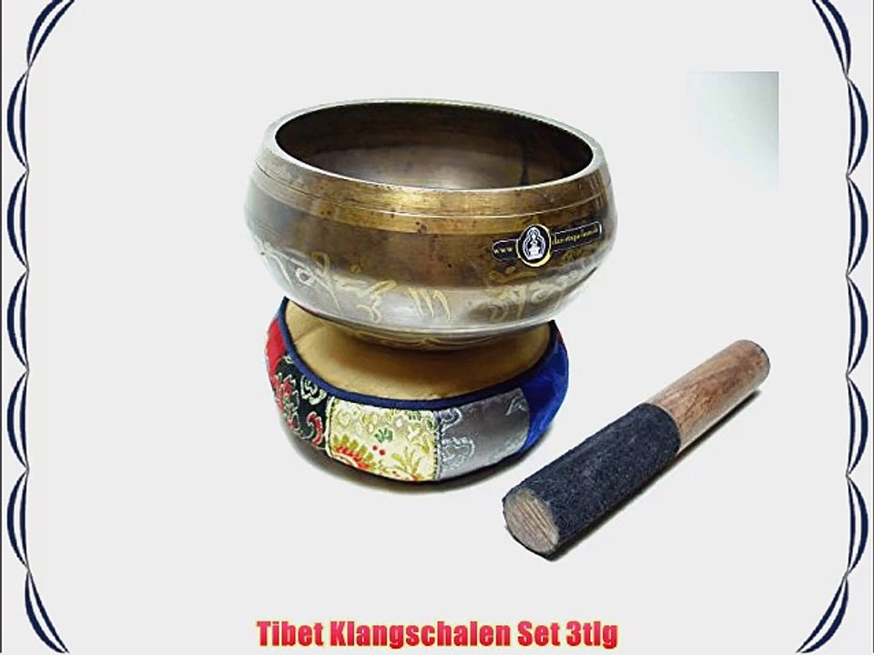 Tibet Klangschale ca. 400 - 500gr. reich verziert mit Rotikissen