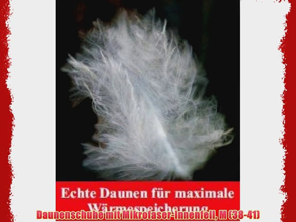 Daunenschuhe mit Mikrofaser-Innenfell M (38-41)