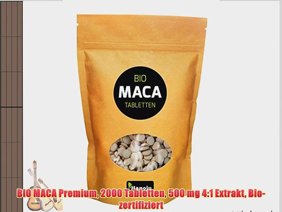 BIO MACA Premium 2000 Tabletten 500 mg 4:1 Extrakt Bio-zertifiziert