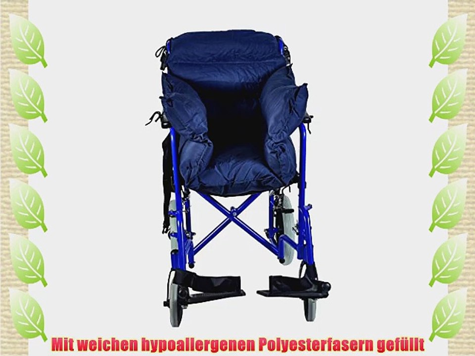 DMI Comfort Polsterkissen f?r Rollstuhl ganzer Stuhl marineblau