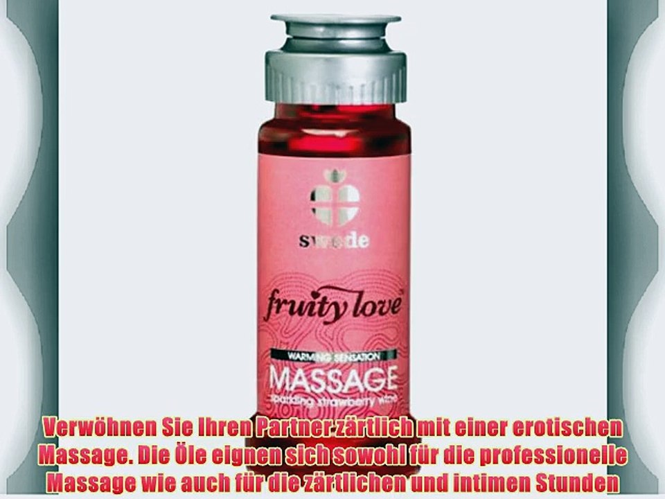 Swede Fruity Love Massage-?l-Set - 3 x 50 ml - Wassermelone Sekt - Erdbeere Himbeere - Grapefruit