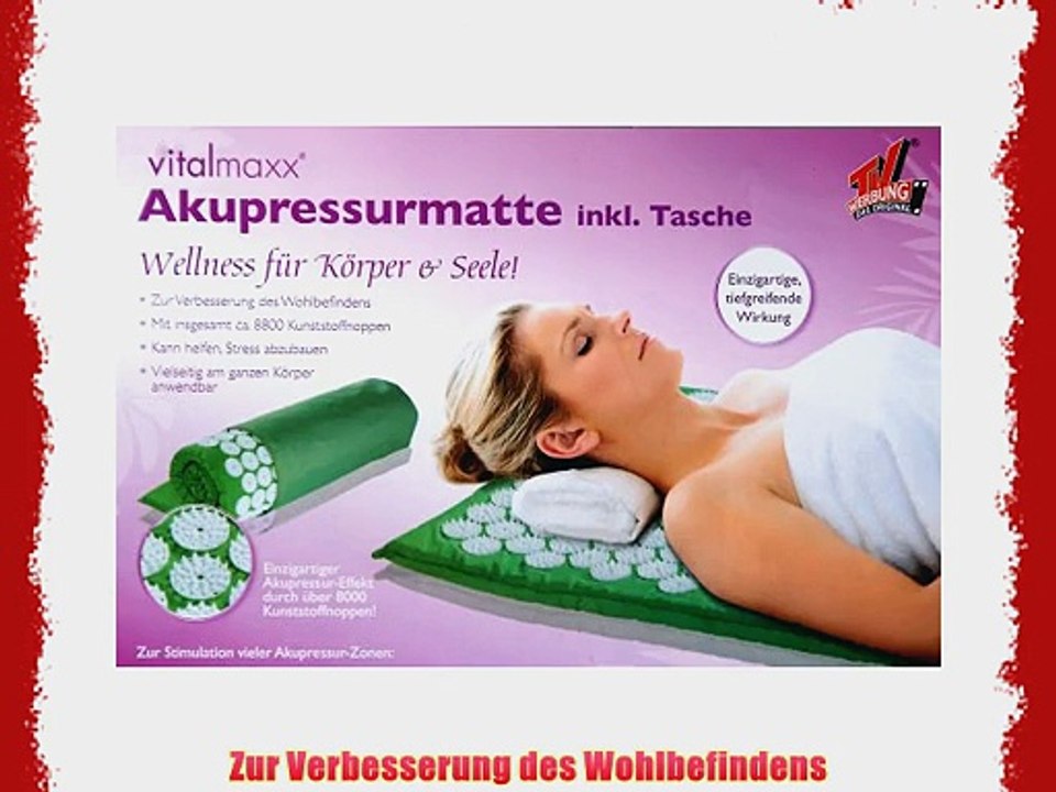 Vital Maxx Akkupressurmatte Shiatsu Akkupressur Nagelmatte