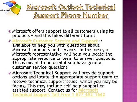 microsoft outlook technical support phone number 1-877-693-1662
