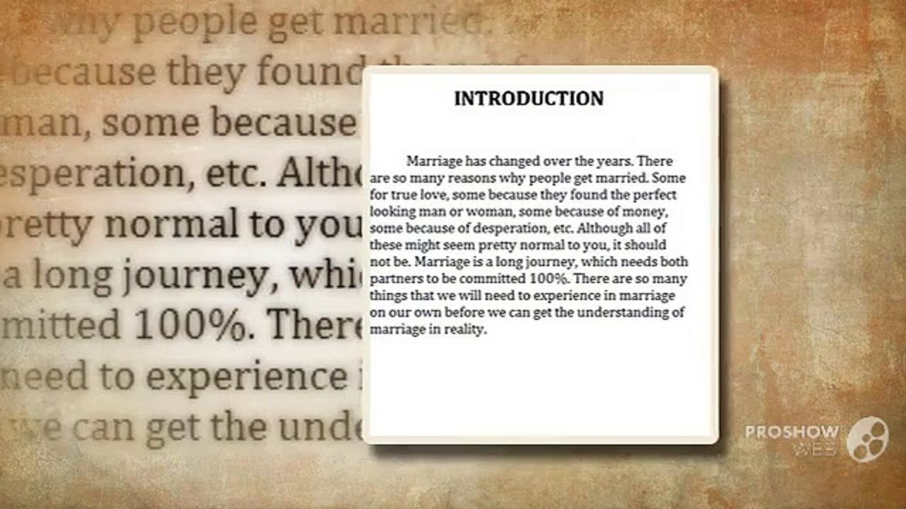 Marriage: Seven Principles of Making Marriage Work