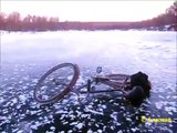 Вело путешествие по замёрзшей реке