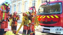 Luçon : manœuvres incendie des sapeurs-pompiers à l'évêché