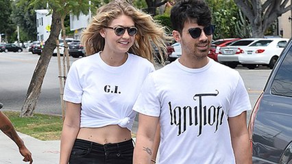 Joe Jonas and Gigi Hadid Wear Matching Outfits in LA Today