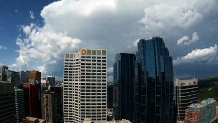 Funnel cloud forms over Calgary